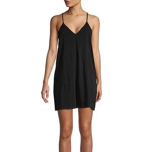 Alice + Olivia Y-Back Stretch-Silk Mini Slip Dress